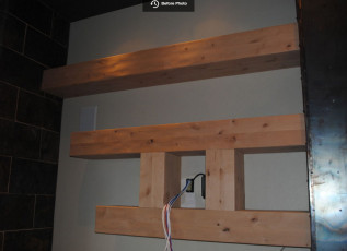 wood-shelving-made-from-box-beams-being-used-as-mantles-or-rustic-wood-shelving