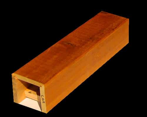 A Cedar Box Beam with a routed edge
